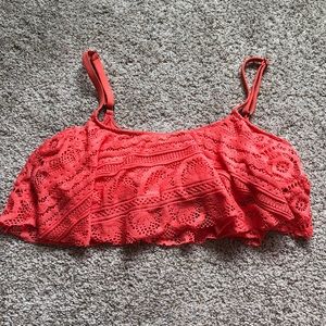 Coral lace Kenneth Cole Swimsuit bikini top